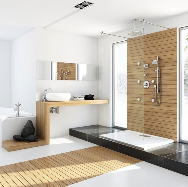 modèle de salle de bain 25-designs-luxueux-élégants-modèle-salle-bain-paroi-verre-douche-lavabo-ovale