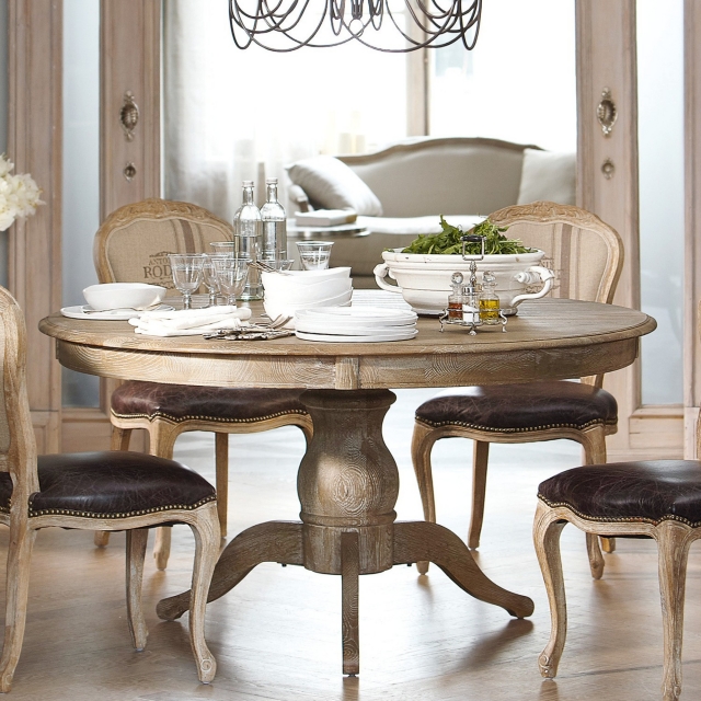25-idées-mobilier-style-vintage-table-chaises-bois-design-élégant mobilier style vintage