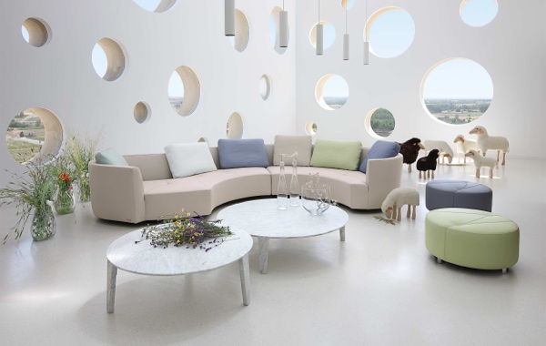 ameublement design du salon moderne par Roche-Bobois