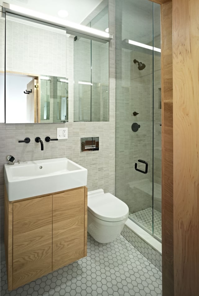 aménagement salle de bain sous-lavabo-bois-douche-italienne