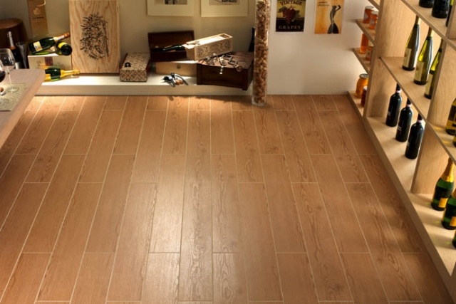 carrelage en grès cérame aspect bois salon-moderne