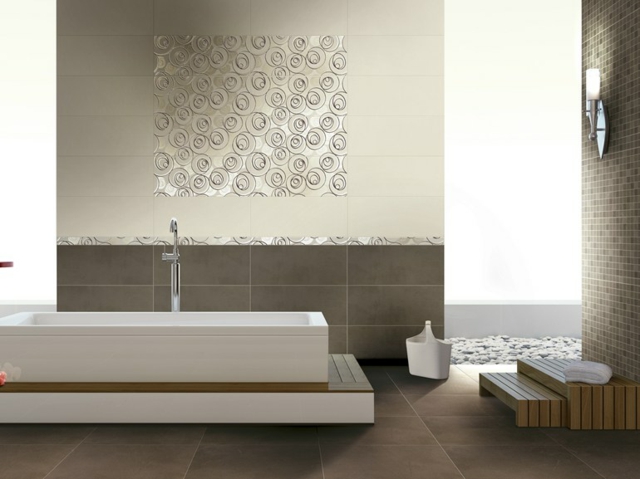 carrelage-salle-bain-motifs-design-italiens-beige-brun-blanc-figures-géométriques-métalliques
