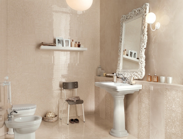carrelage salle de bains aspect mosaïque Fap Ceramiche