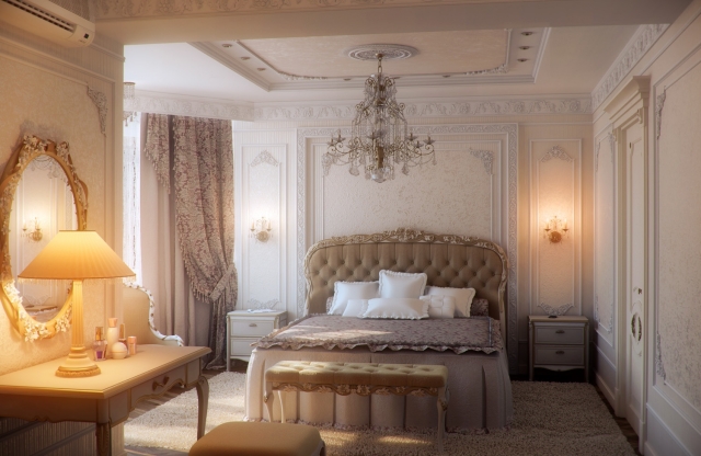 chambre baroque blanc-beige-tête-lit-bout-coiffeuse