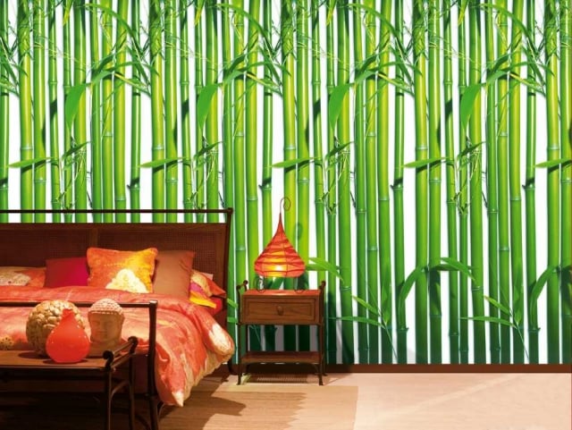 chambre-coucher-style-japonais-bambou-mur-nature