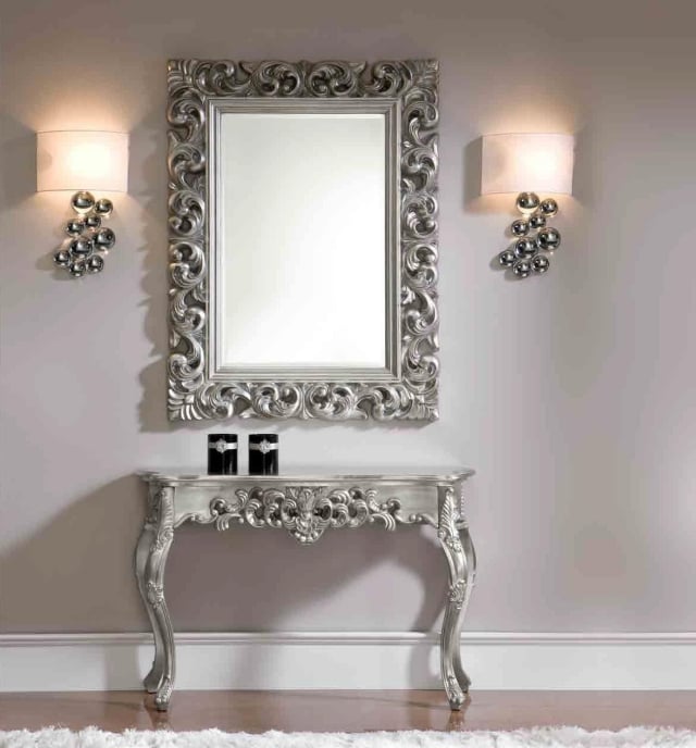 chef-œuvre-unicité-miroir-baroque-rectangulaire-blanc miroir baroque