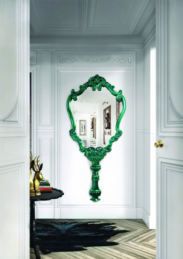 chef-œuvre-unicité-miroir-baroque-vert miroir baroque