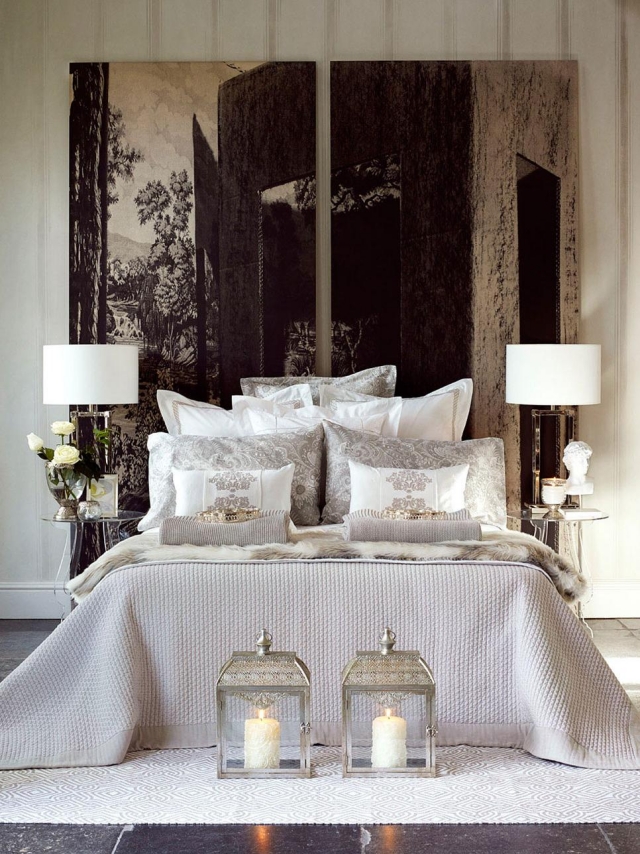 décoration-intérieur-Zara-home-automne-hiver-2014-linge-lit-blanc-gris-clair-luxe