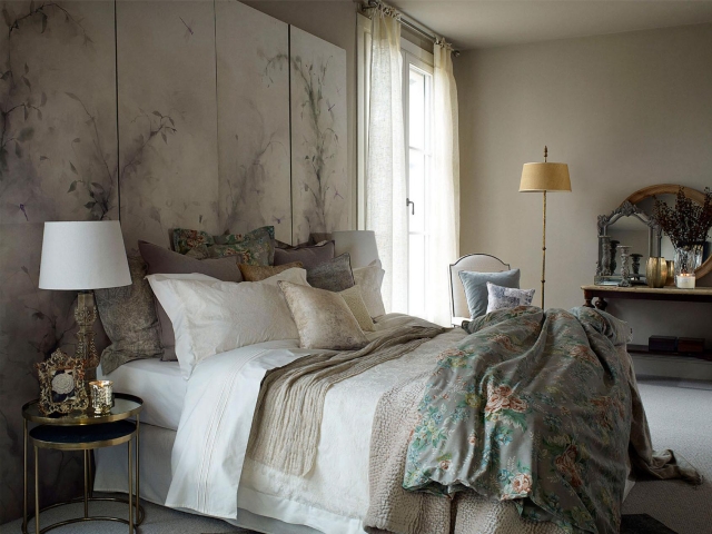 décoration-intérieur-Zara-home-automne-hiver-2014-linge-lit-fin-motifs-floraux