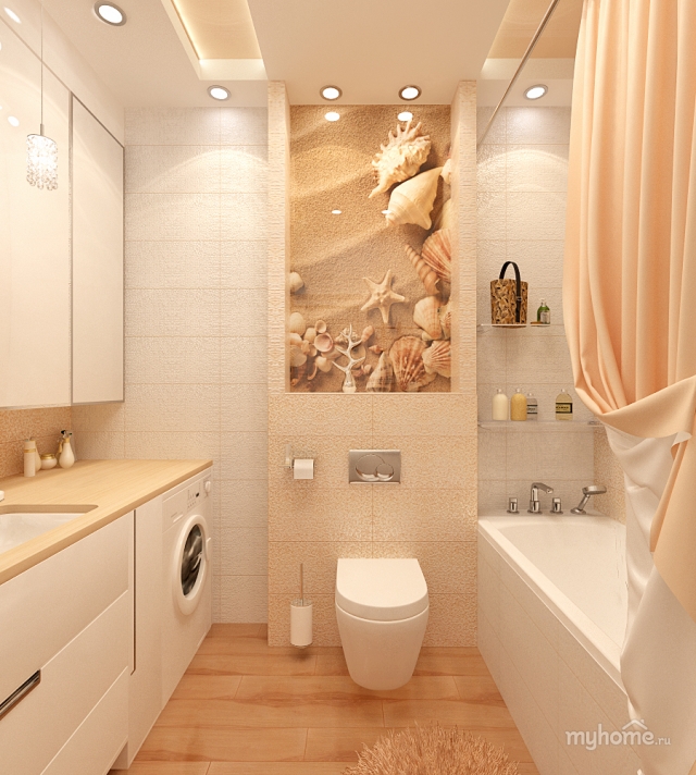 décoration-salle-bain-25-idées-style-nautique-autocollant-coquillages-couleur-beige