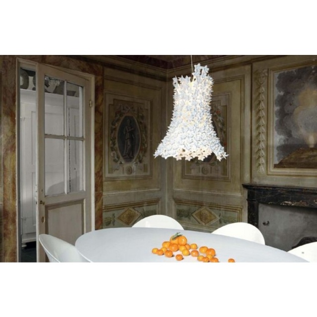 design-lampe-Kartell-Bloom-cristal-élégante-suspension