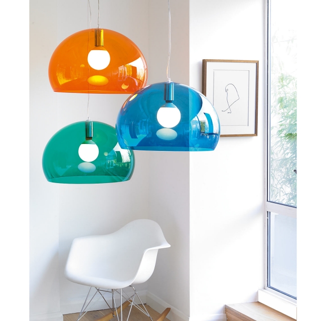 design-lampe-Kartell-Fly-multicolores-suspensions