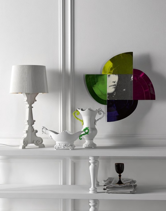 design-lampe-Kartell-baroque-blanche-élégante