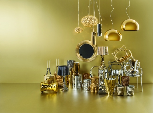design-lampe-Kartell-dorées-élégantes