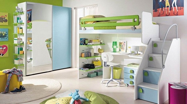 déco-chambre-d'enfant-accents-verts