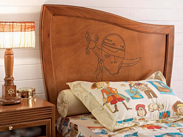 déco chambre enfant garçon lit-thème-pirates