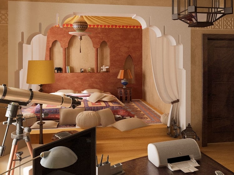 décoration-maison-style-marocain-chambre-coucher-ado-adulte