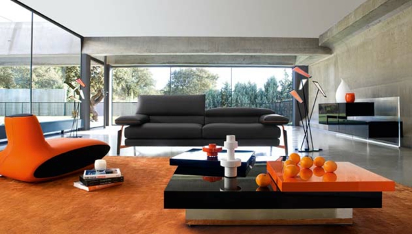 fauteuil-Spoutnik-orange-Roche-Bobois-idée-design