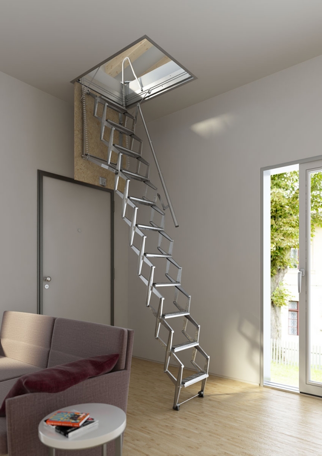 gain-espace-maison-escalier-grenier-escamotable-droit-métallique-motorisé