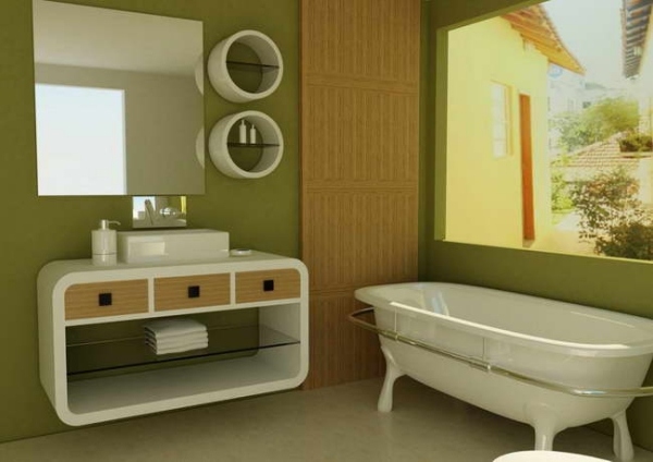 Idées salle de bain en vert 25 designs d'inspiration nature Inspiration Baignoires Enfant