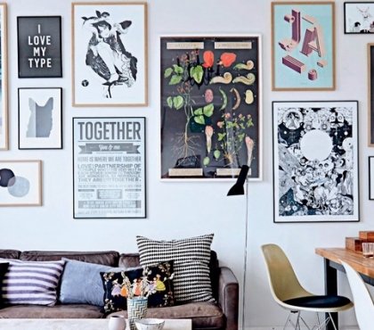 idée-déco-salon-moderne-posters-meubles-style-scandinave