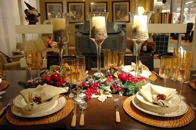 idée-originale-décoration-de-table-automnale-bougies-pommes