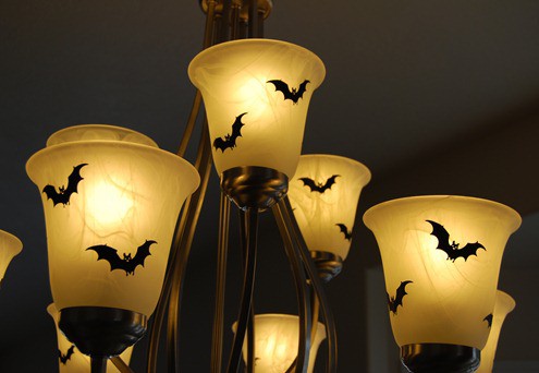 idées-décoration-Halloween-affreuse-chauve-souris-noires