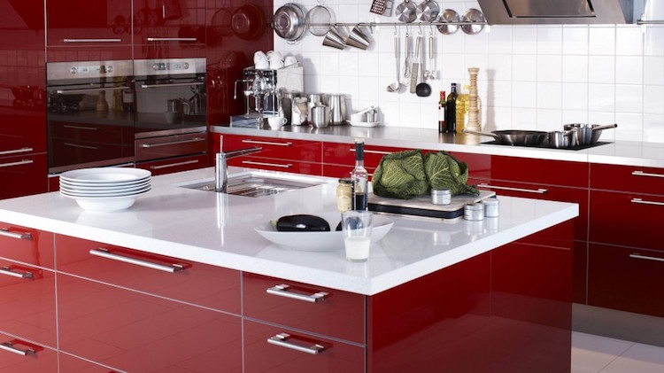meuble-cuisine-meuble-original-îlot-cuisine-rouge-blanc