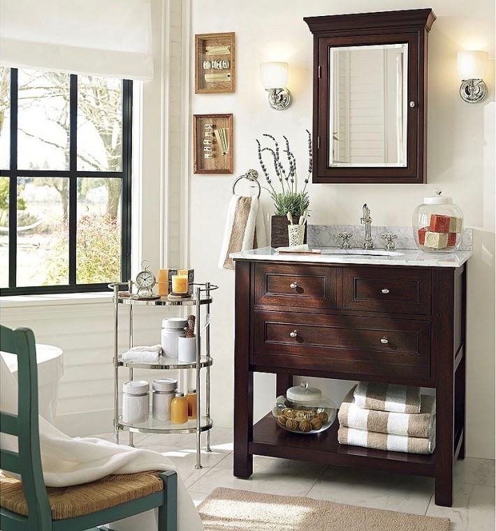 25 idées fantastiques de meuble salle de bain par potterybarn Meuble sdb bois massif