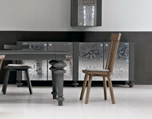meubles-salle-manger-idées-aménagement-chaises-bois-table-grise