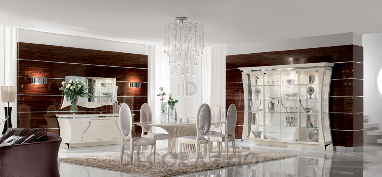 meubles-salle-manger-table-rectangulaire-blanc-laqué-chaises-armoires