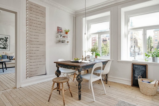 meubles scandinaves vintage salle manger-table
