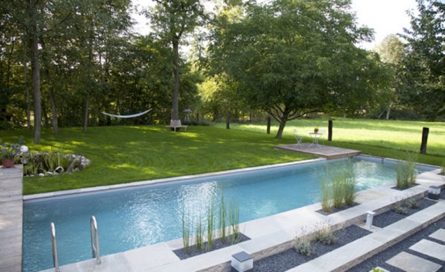 moderne-piscine-enterrée-rectangulaire-arbres