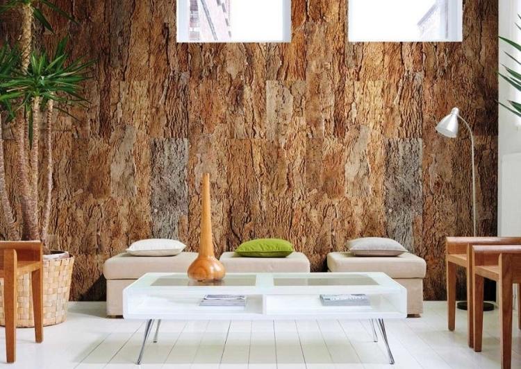 Papiers peints aspect bois et inspiration nature en 47 photos ! Salon Contemporain inspiration
