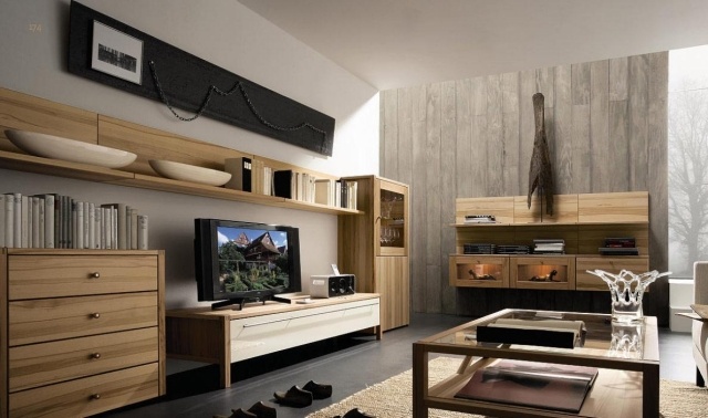 Papiers peints aspect bois et inspiration nature en 47 photos ! Salon Contemporain inspiration