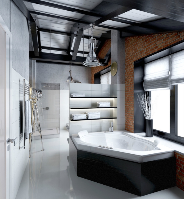 salle-bain-design-luxe-bien-être-line-8-plancher-blanc-brilant-baignoire-noire