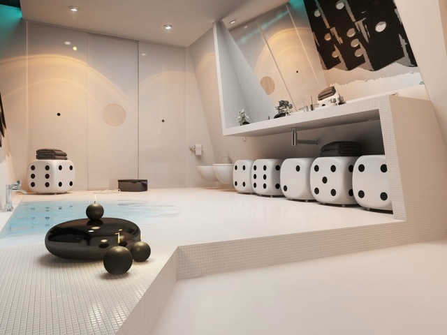 salle-bain-design-luxe-bien-être-dés-dominos-jeux-baignoire-intégrée-sol