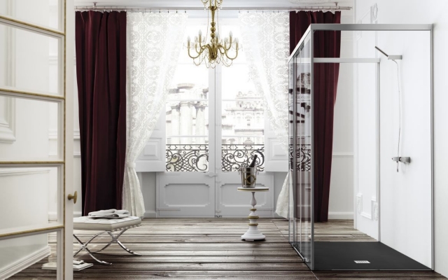 receveur de douche extra plat salle-bain-moderne-receveur-douche-extra-plat-noir-cabine-verre