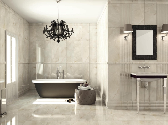 salle-bain-éclectique-rétro-baroque-marbre-lustre