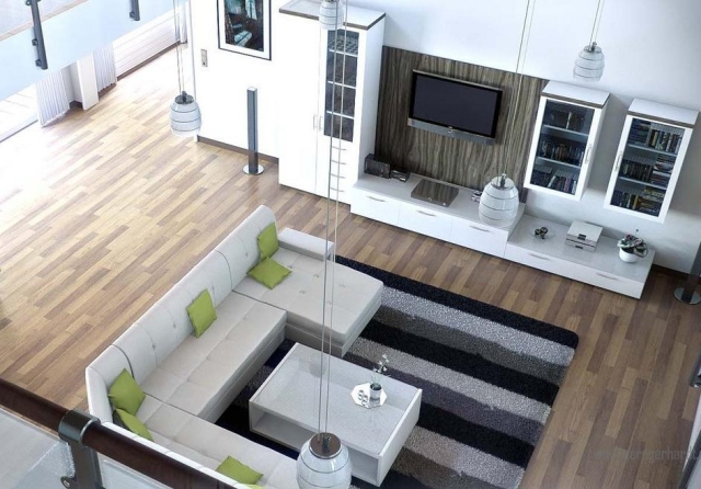 salon contemporain design unique-grand-canapé-blanc