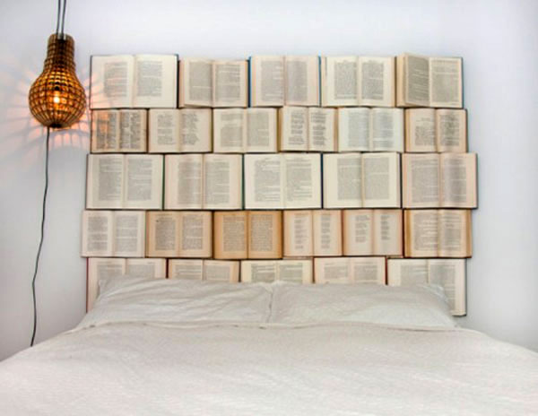 tête de lit originale livres idée-chambre-adulte