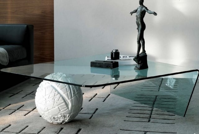 table-basse-verre-design-pied-sphère-blanche