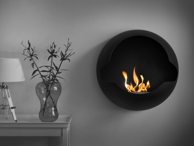 cheminée bioéthanol tradition-design-contemporain-Vauni-cheminée-bioéthanol-mural-ronde-noire