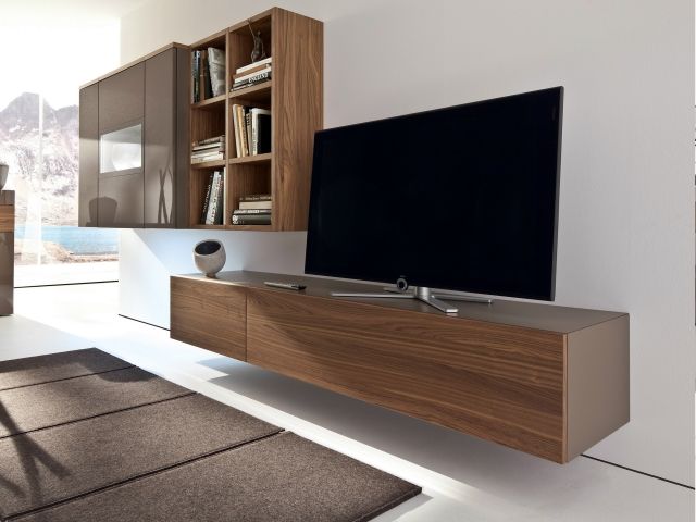 25-idées-conseils-meuble-tv-suspendu-cabinets-bois-petite-bibliothèque