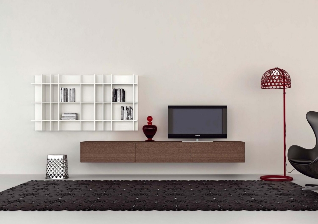 25-idées-conseils-meuble-tv-suspendu-couleur-bois-naturel-design-épuré