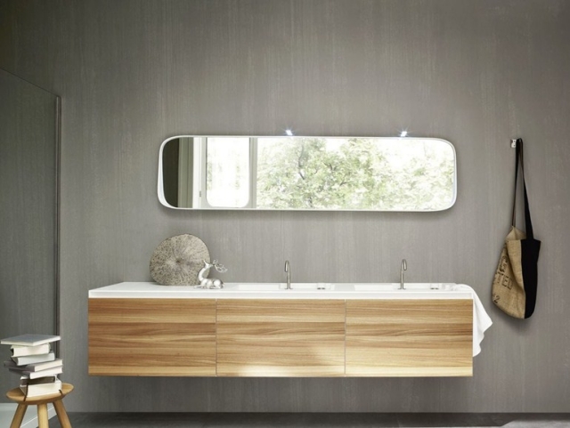 miroir design 25-idées-magnifiques-salle-bains-miroir-design-forme-ovale-ampoules-led-encastrés-Rexa-Design