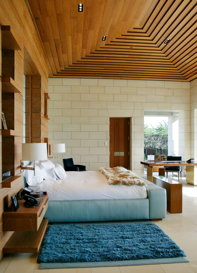 33-idées-plafond-moderne-design-élégant-bois-moderne plafond moderne