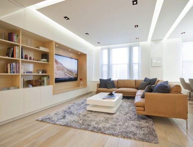 33-idées-plafond-moderne-design-élégant-suspendu-éclairage-led