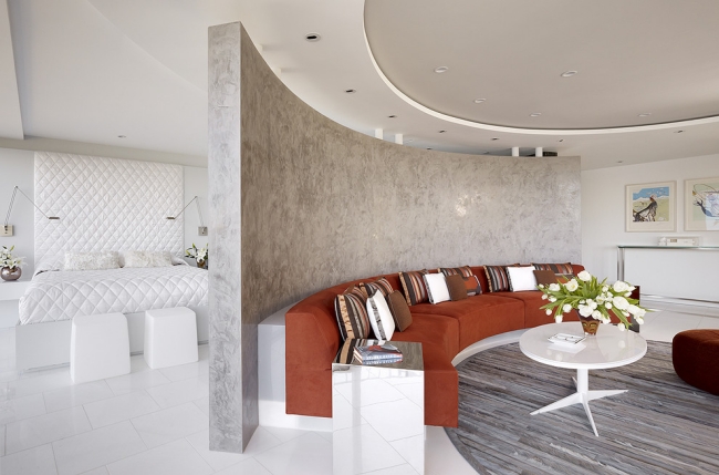 33-idées-plafond-moderne-design-élégant-tendu-blanc-éclairage-led-chambreècousher-salon plafond moderne