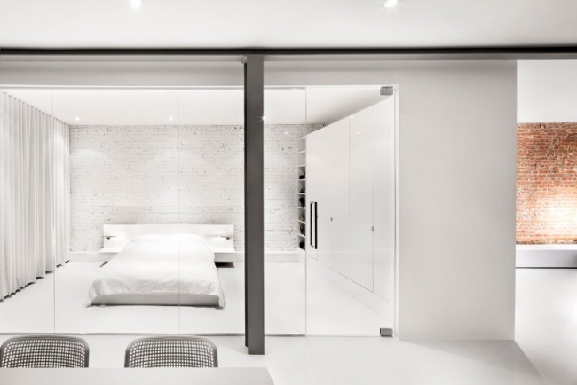 87-idées-chambre-coucher-moderne-touche-design-blanche-élégante-luxe-armoire-encastrée idées chambre à coucher